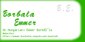 borbala emmer business card